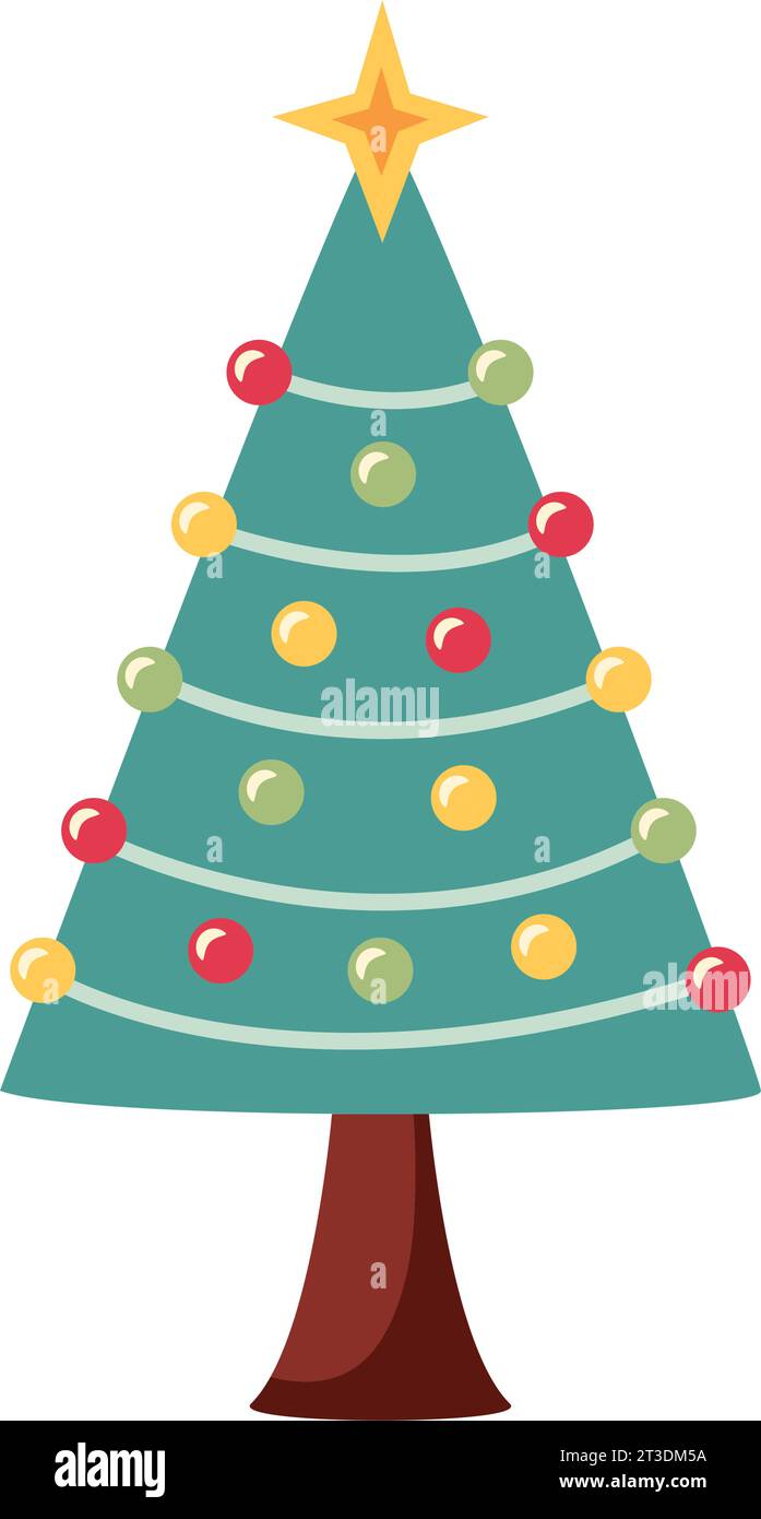 christmas tree illustration vector isolated Stock Vector Image & Art ...