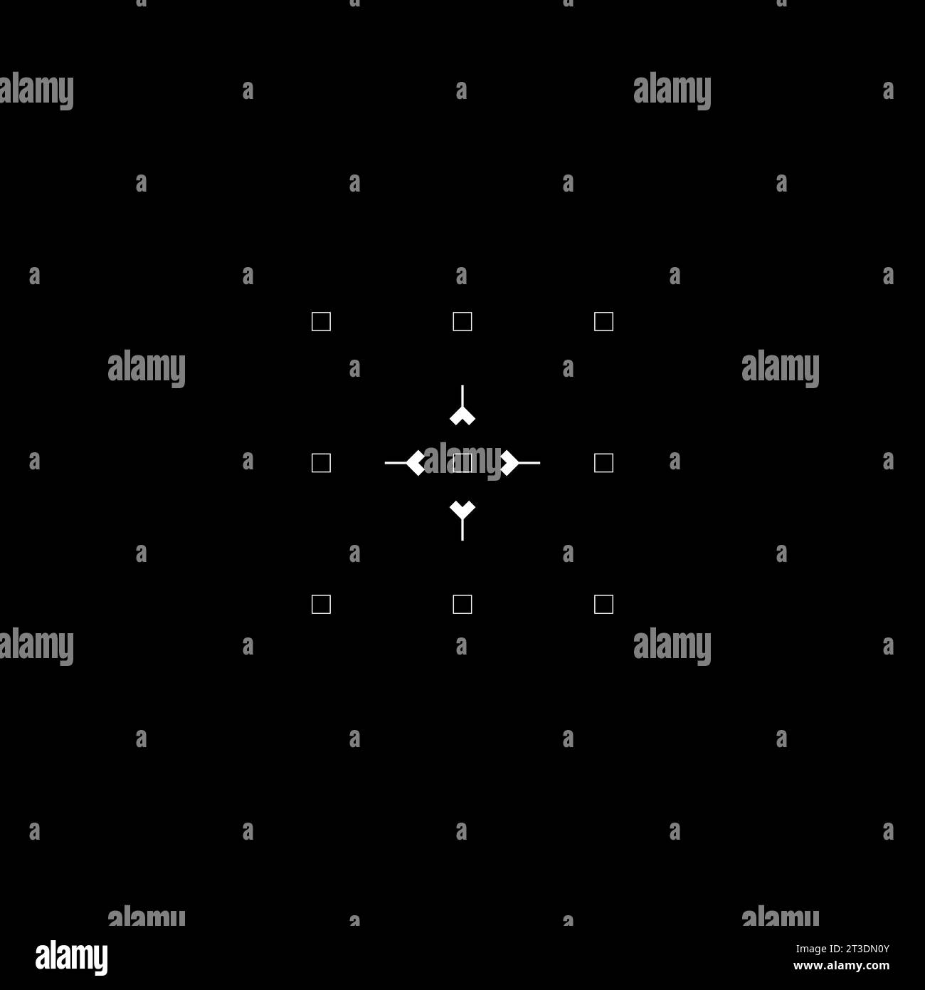 Cyberpunk style modern square target. Futuristic GUI rectangle aim Stock Vector