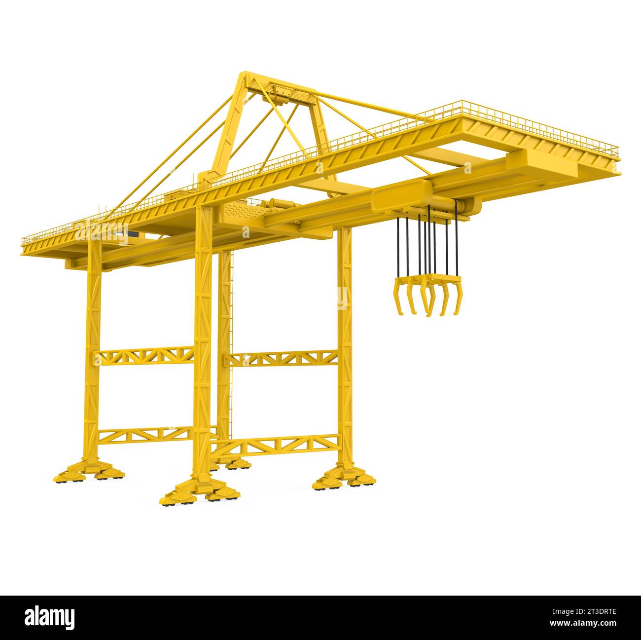 Container Gantry Crane Isolated Stock Photo Alamy