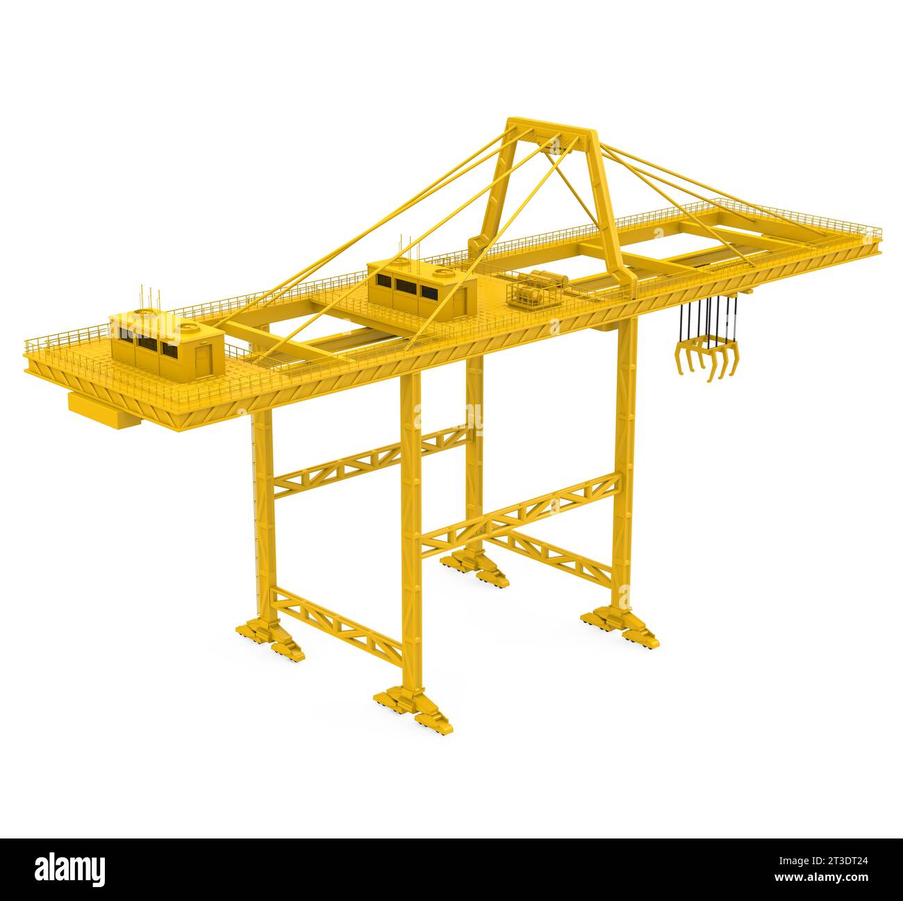 Container Gantry Crane Isolated Stock Photo Alamy