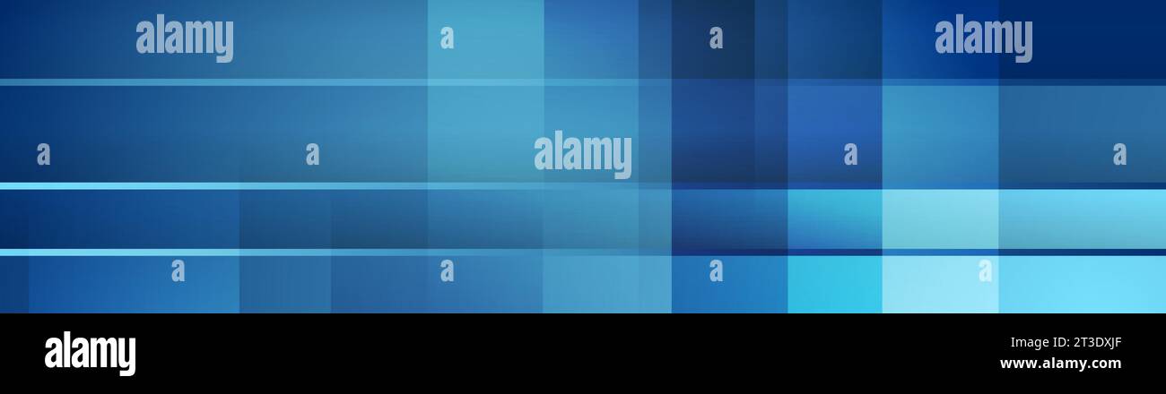 Bright blue technology geometric abstract background. Vector minimal banner design Stock Vector