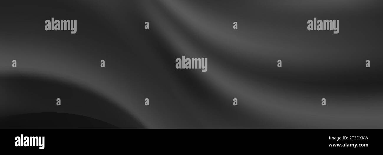Dark grey flowing smooth liquid waves abstract background. Vector ...
