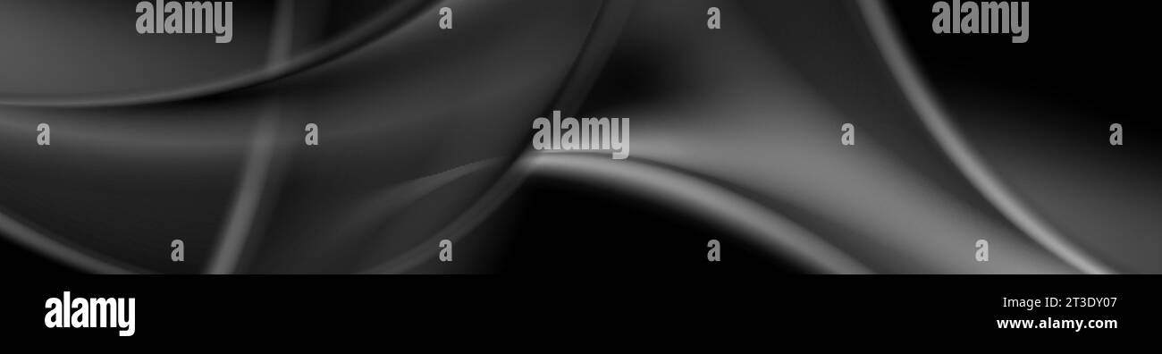 Abstract dark grey smoke waves background. Monochrome smooth vector ...