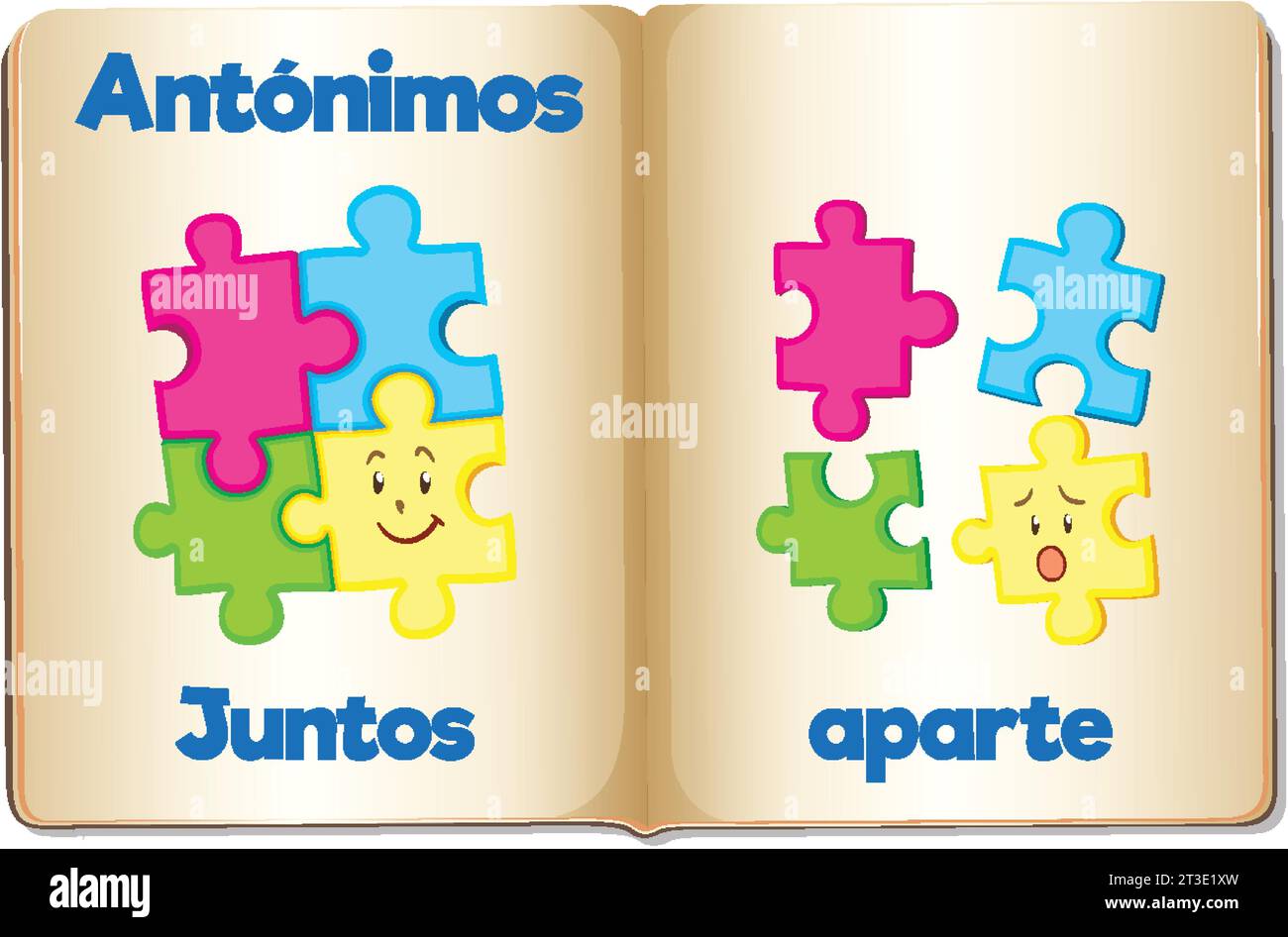 Illustrated picture word card in Spanish language depicting the