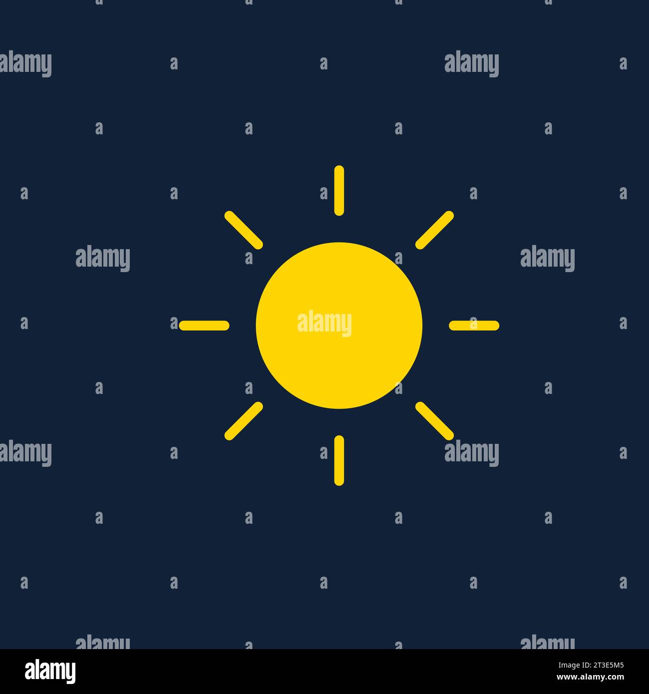 Bright sun. weather illustration in flat design vector. Vector design