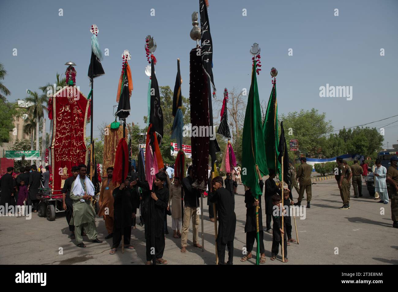 Pakistan , Multan - August 19, 2021: Ashura Islamic holy day for Shia ...
