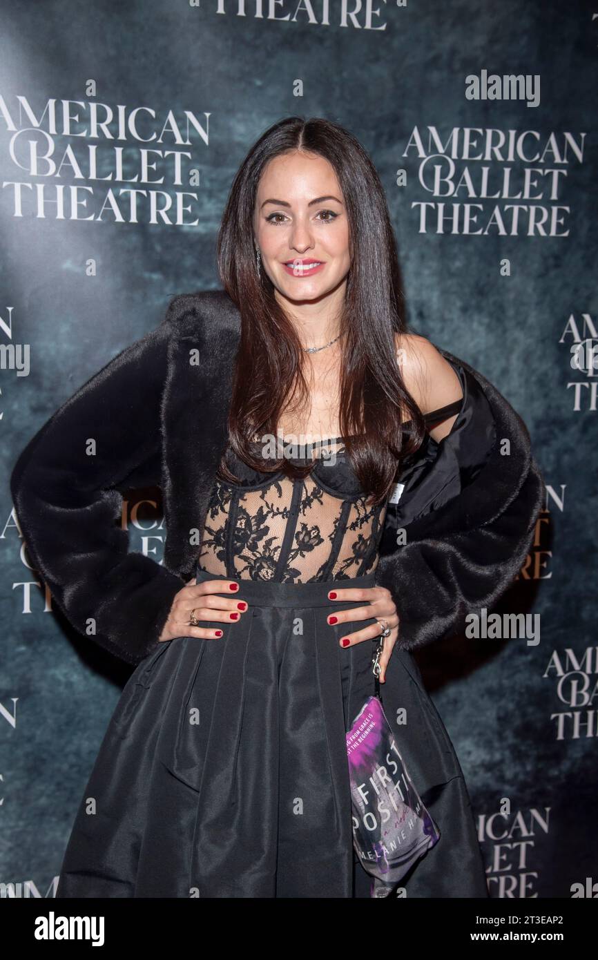 New York, United States. 24th Oct, 2023. NEW YORK, NEW YORK - OCTOBER 24: Melanie Hamrick attends the American Ballet Theatre Fall Gala at David H. Koch Theater at Lincoln Center on October 24, 2023 in New York City. Credit: Ron Adar/Alamy Live News Stock Photo