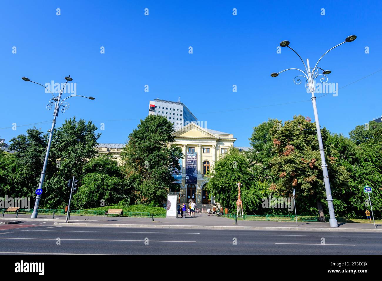 Bucharest, Romania, 21 August 2021 The building of the Antipa Natural history museum (Muzeul