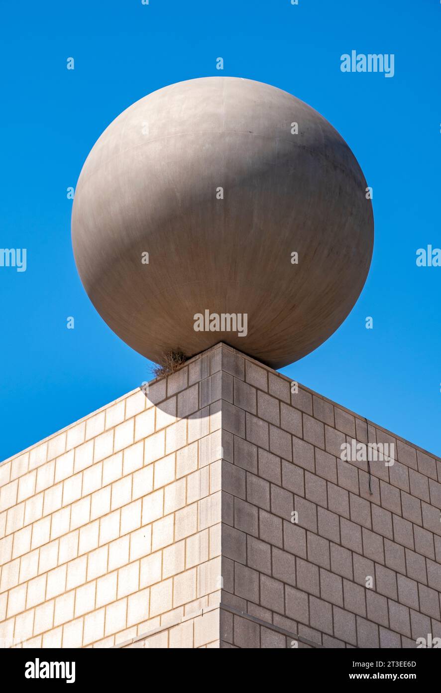 Sphere (Esfera) Sculpture, Barcelona, Spain Stock Photo