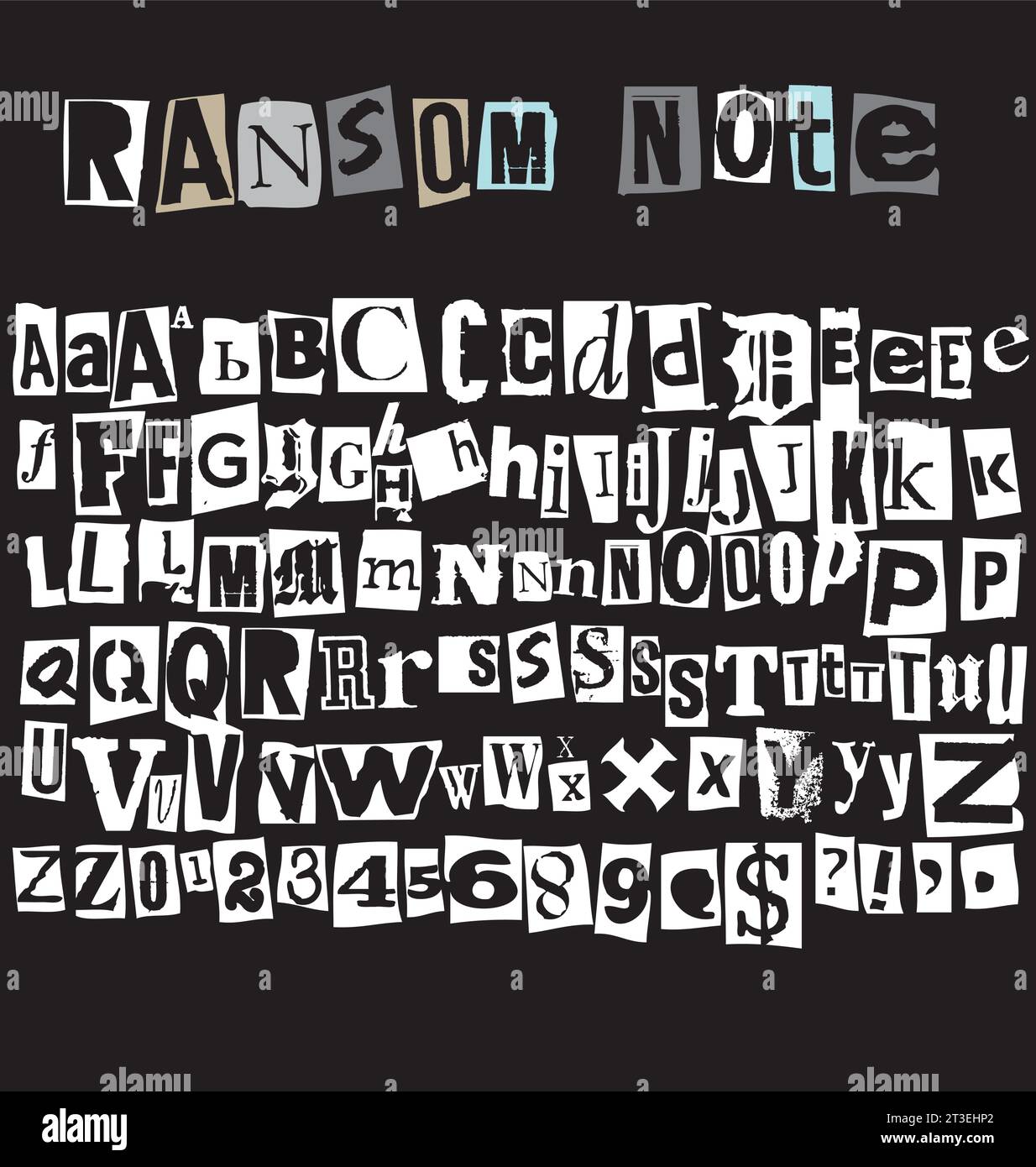 Ransom note Royalty Free Vector Image Stock Vector Image & Art - Alamy