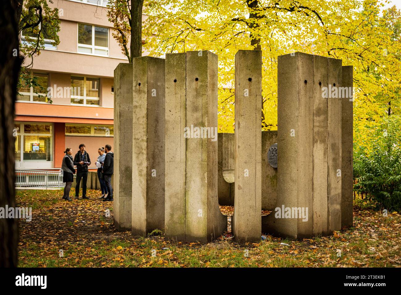 Liberec, Czech Republic. 25th Oct, 2023. The University of Liberec is restoring the monument to architect Adolf Loos, created in the 1980s by sculptor Jiri Seifert, in Liberec, Czech Republic, October 25, 2023. Credit: Radek Petrasek/CTK Photo/Alamy Live News Stock Photo