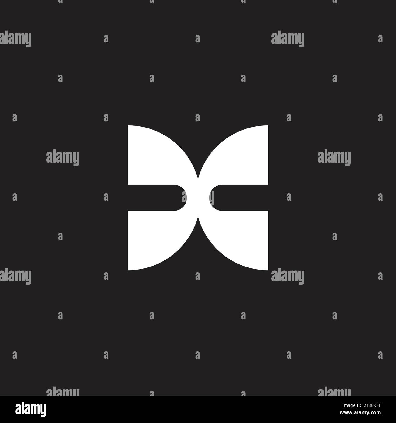 letter x dc simple geometric monogram logo vector Stock Vector