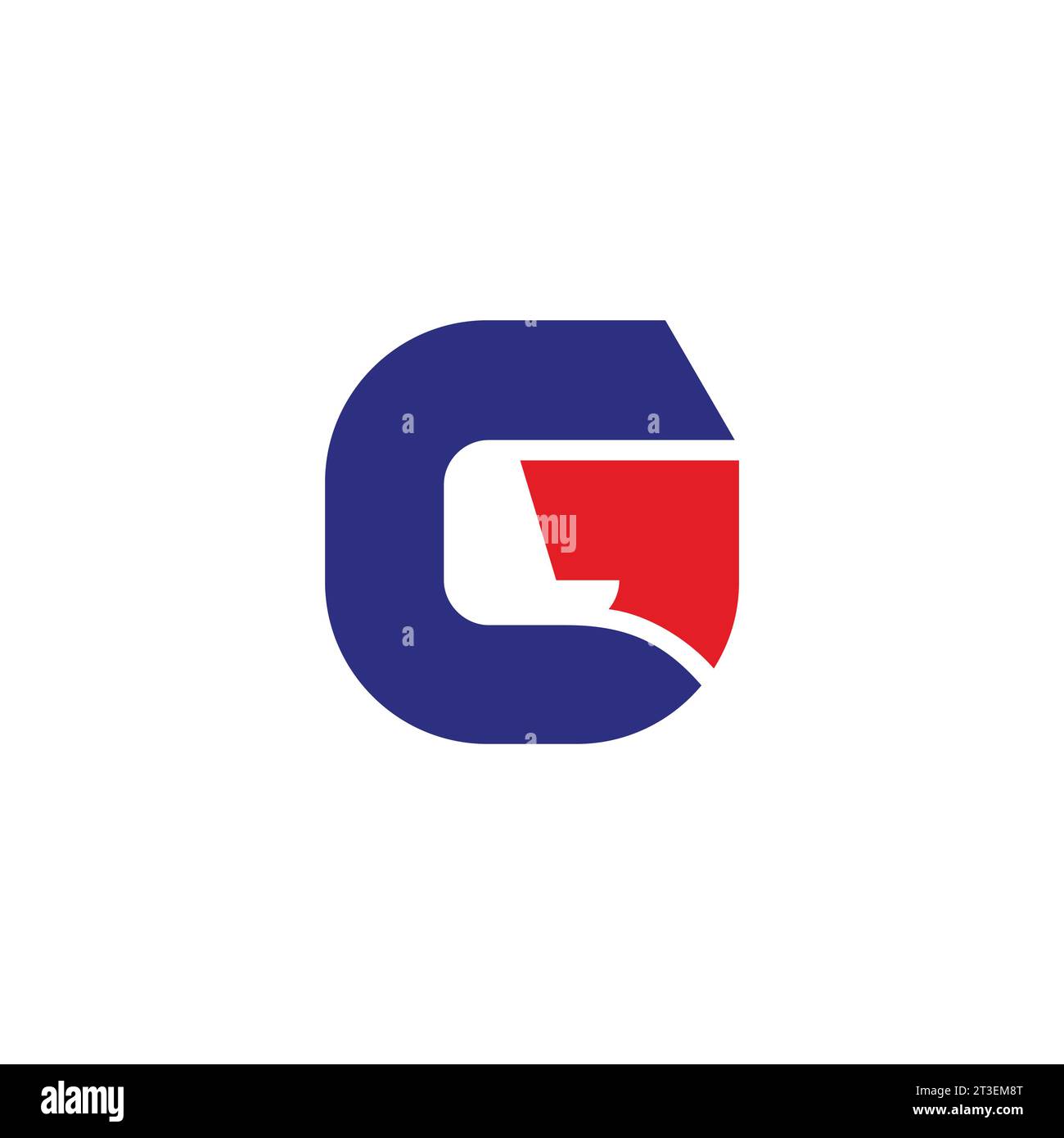letter gc simple geometric square arrow logo vector Stock Vector