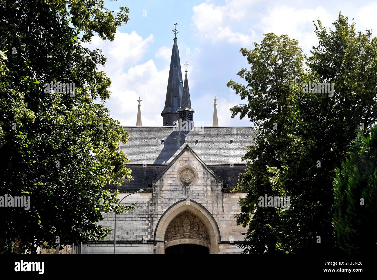 Neuville-sous-Montreuil (northern France), July 20, 2021: Chartreuse Notre-Dame des Pres, Carthusian monastery (Charterhouse). Building under restorat Stock Photo