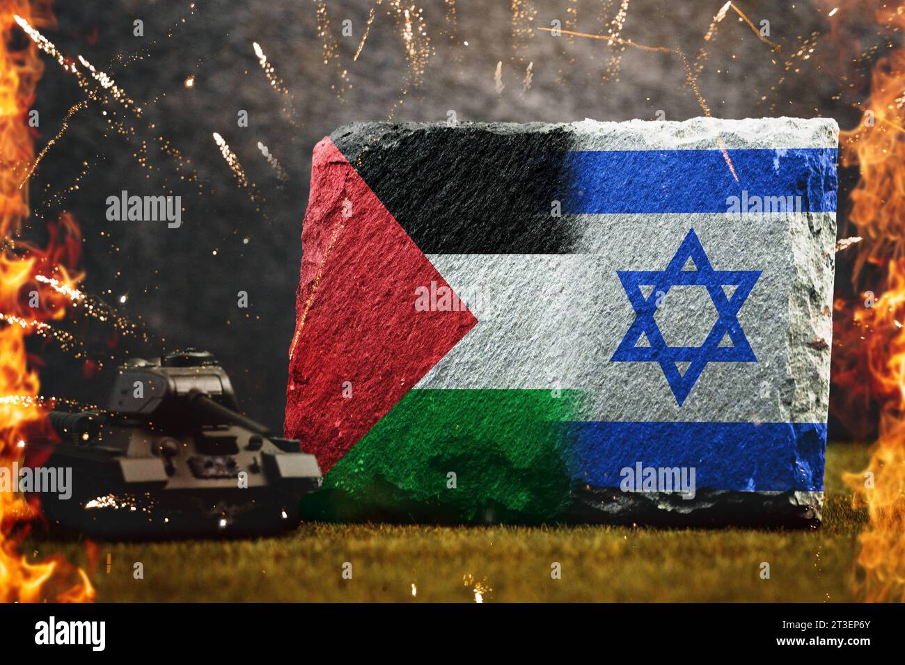 25 October 2023: Middle East conflict between Palestine and Isreal. War and Conflict Icon Image PHOTOMONTAGE *** Nahostkonflikt zwischen Palästina und Isreal. Krieg und Konflikt Symbolbild FOTOMONTAGE Credit: Imago/Alamy Live News Stock Photo