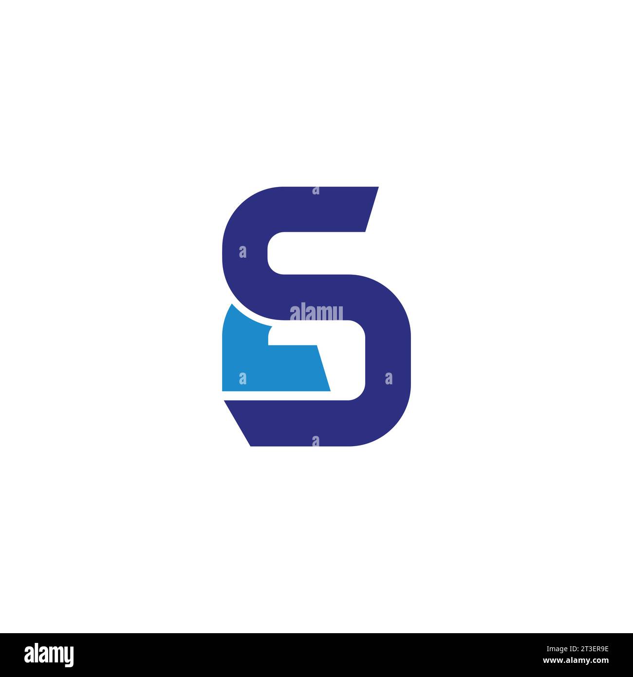 letter se simple curves geometric logo vector Stock Vector