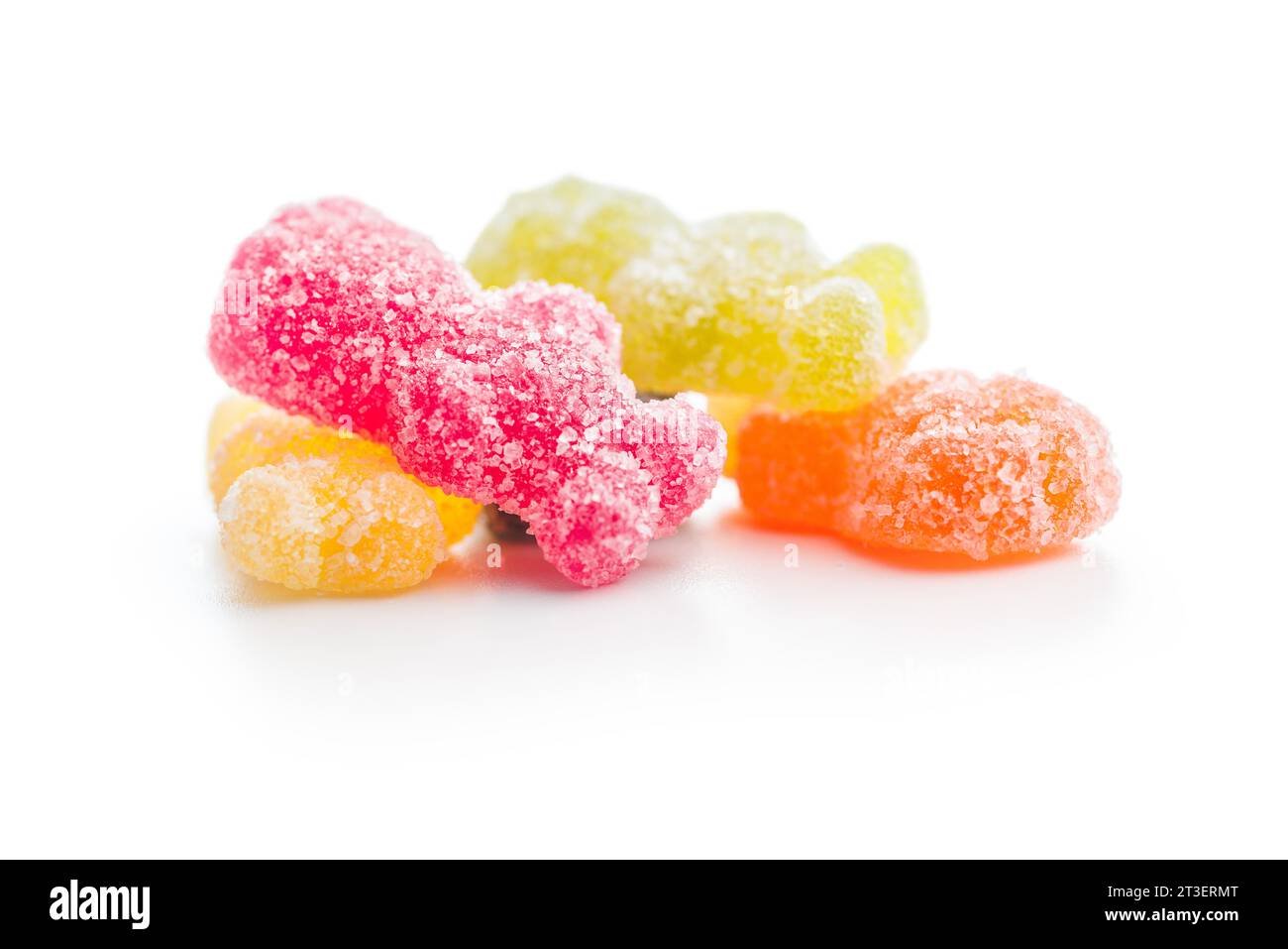 Sweet jelly candies isolated on the white background Stock Photo - Alamy