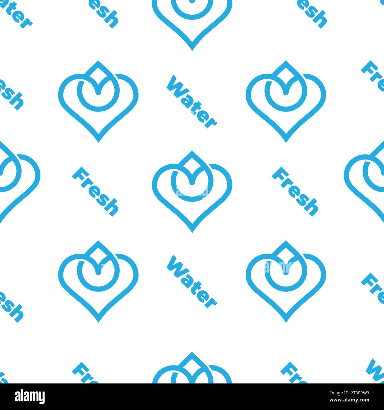 love fresh water seamless pattern vector Stock Vector