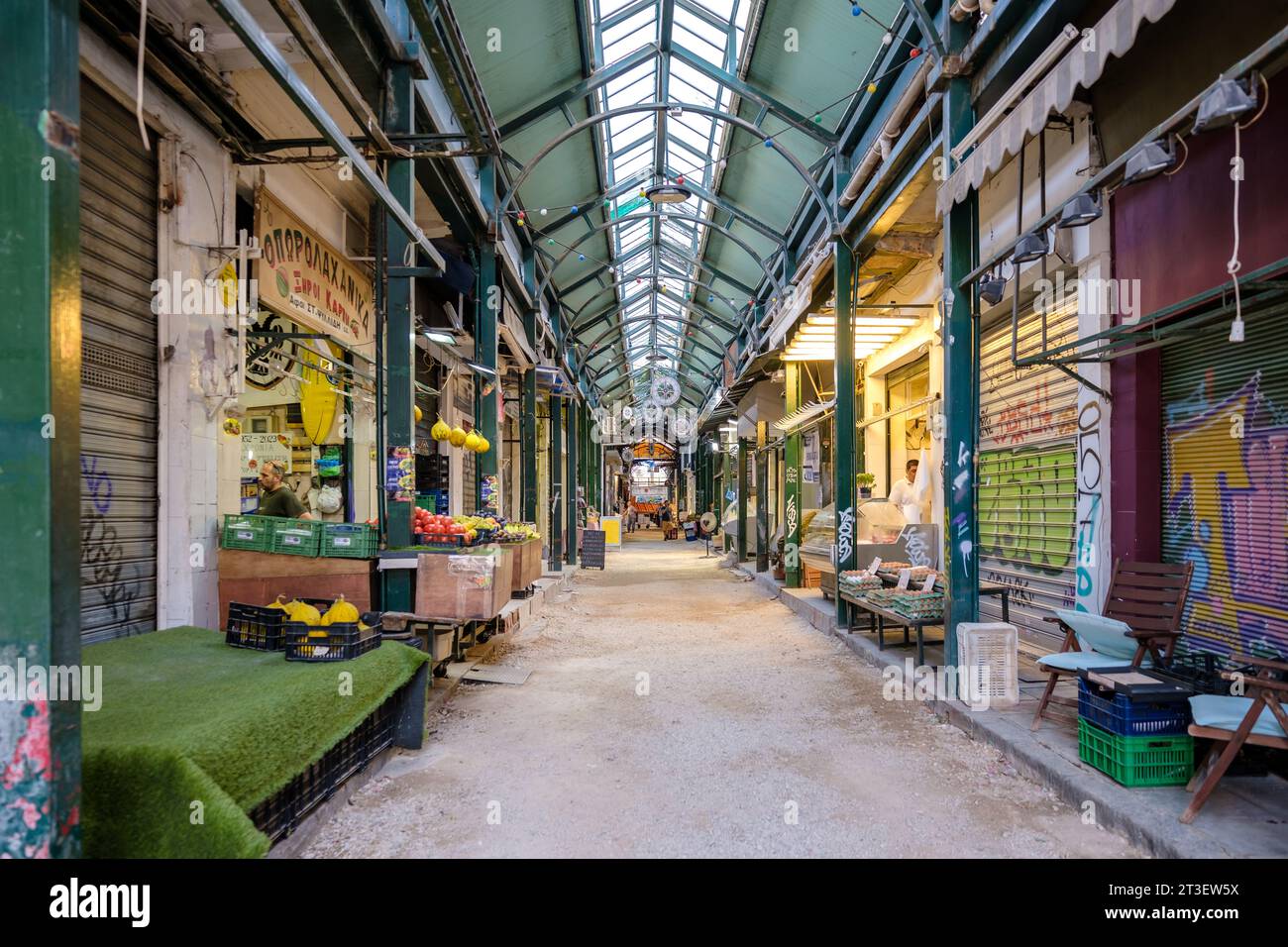 Thessaloniki, Greece September 22, 2023 View of the open air Kapani