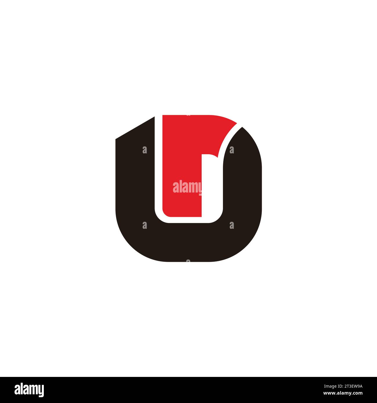 letter ru abstract colorful simple geometric logo vector Stock Vector
