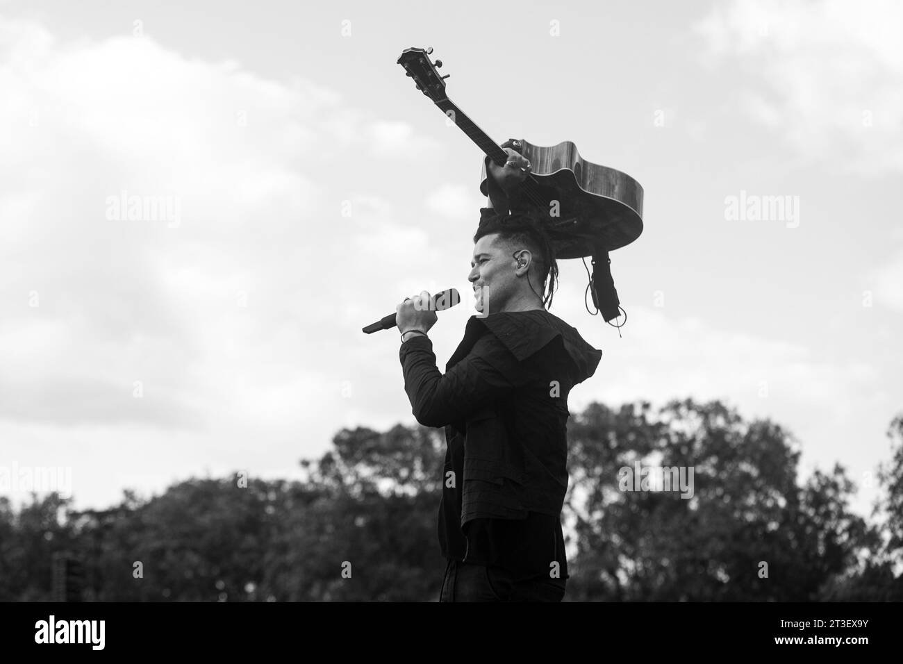 London, UK - July 1st, 2023: The Script | Danny O'Donoghue performing at American Express British Summertime in Hyde Park, London. Stock Photo