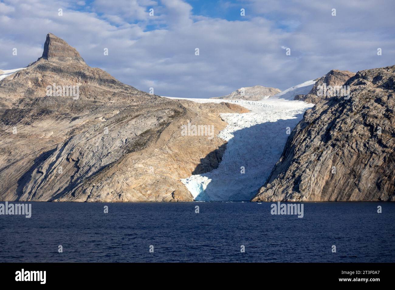 Prince Christian Sound (Prins Christian Sund), Glacier In Greenland A Long Fjord System 100 km (60 miles) Long Stock Photo