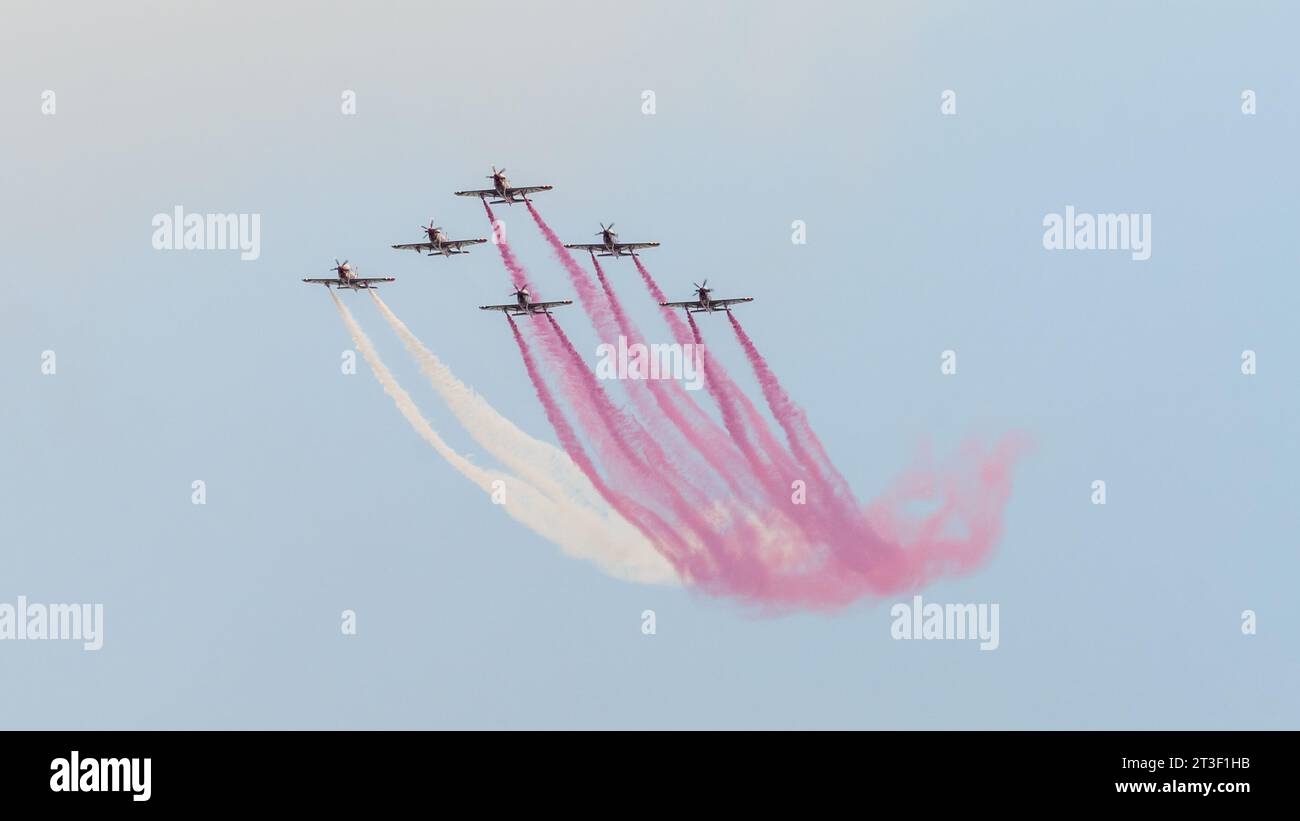 Air show in Doha ,Qatar .During Qatar National Day 2022 celebration