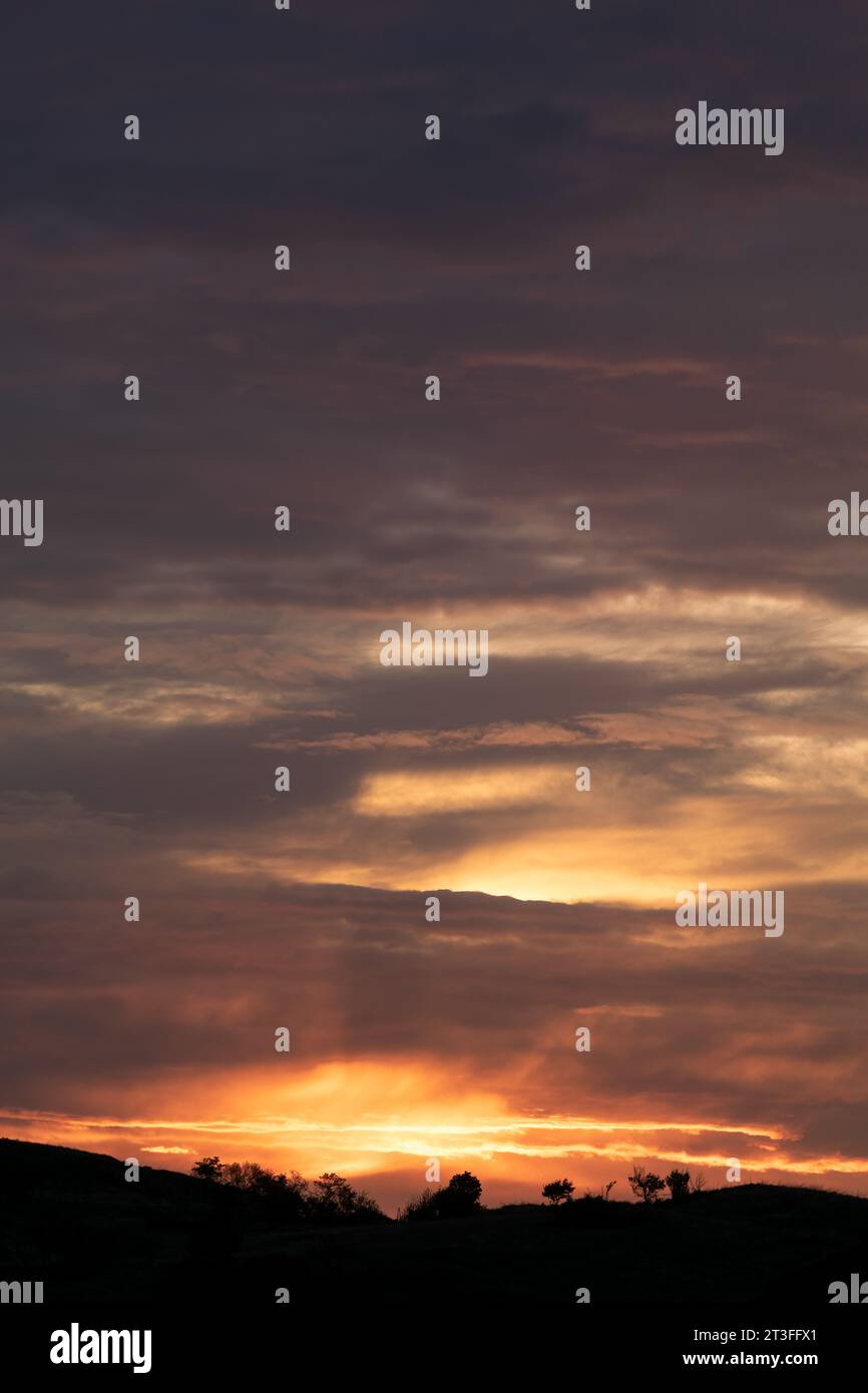 Amazing morning cloudscape with a lot of colors in the sky Stock Photo ...
