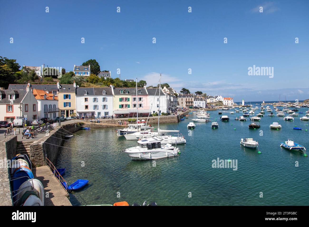 France, Morbihan, Belle Ile en mer, port sauzon Stock Photo