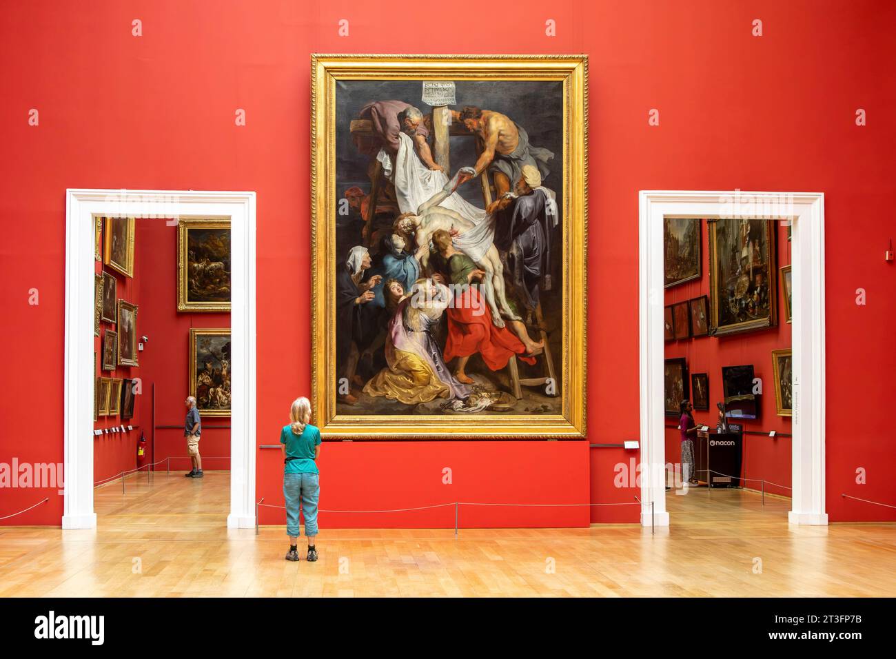 France, Nord (59), Lille, Le Palais des Beaux-Arts, museum of art and antiques, one of the largest in France, the descent from the cross, painting circa 1616-1617 by Peter Paul Rubens Stock Photo