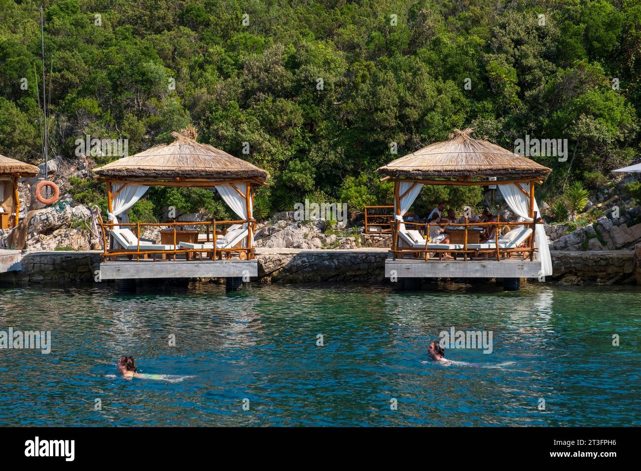 Croatia, Dalmatia, Elaphite Islands, Island of Sipan, private beach of