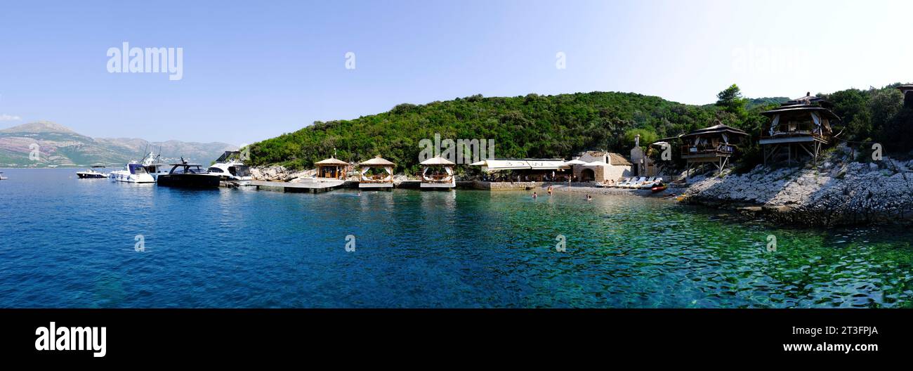 Croatia, Dalmatia, Elaphite Islands, Island of Sipan, private beach of