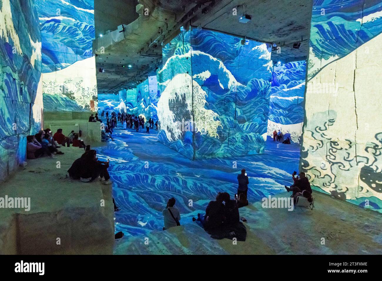 France, Bouches du Rhône, Les Baux de Provence, Quarries of Lights