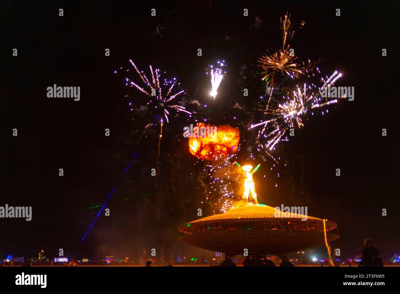 United States, Nevada, Black Rock Desert, Pershing county, Black Rock City, Burning Man festival Stock Photo