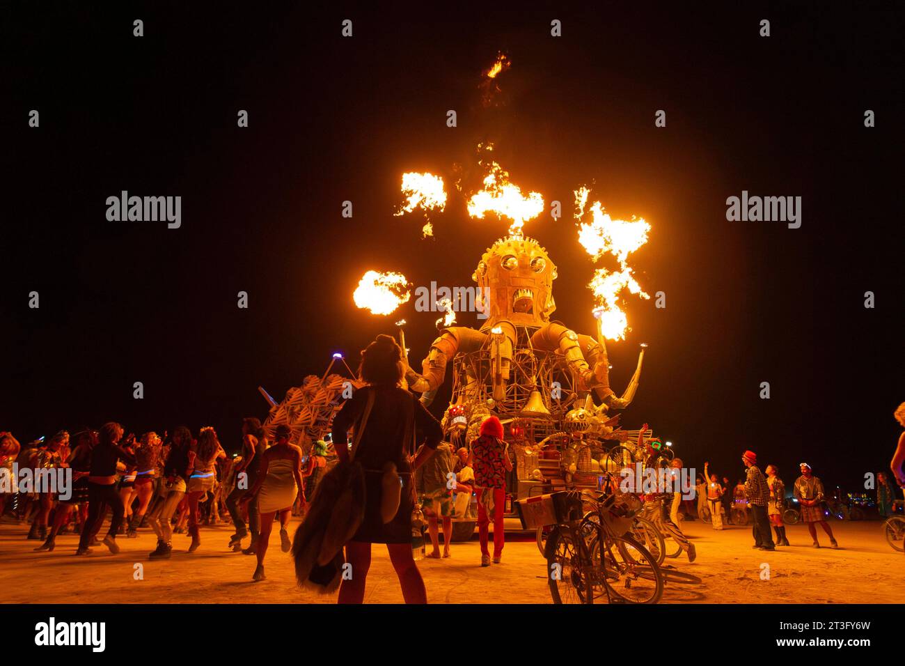 United States, Nevada, Black Rock Desert, Pershing county, Black Rock City, Burning Man festival Stock Photo