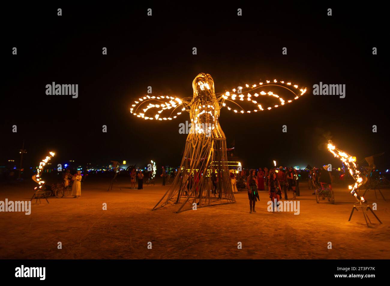 United States, Nevada, Black Rock Desert, Pershing county, Black Rock City, Burning Man festival Stock Photo