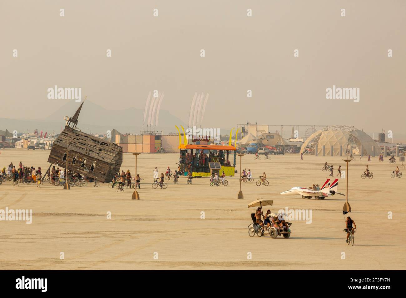 United States, Nevada, Black Rock Desert, Pershing county, Black Rock City, Burning Man festival Stock Photo