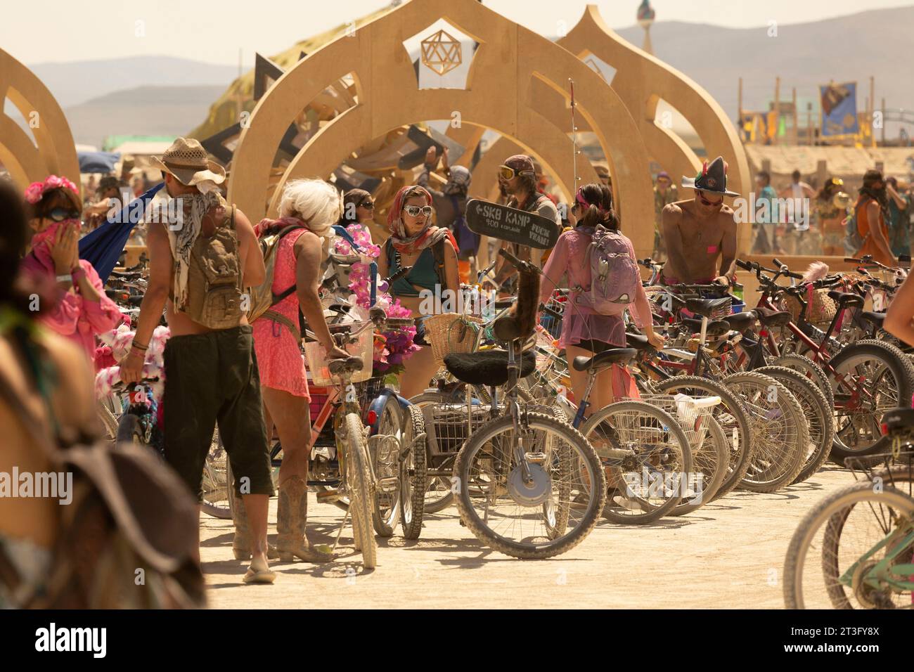 United States, Nevada, Black Rock Desert, Pershing county, Black Rock City, Burning Man festival Stock Photo