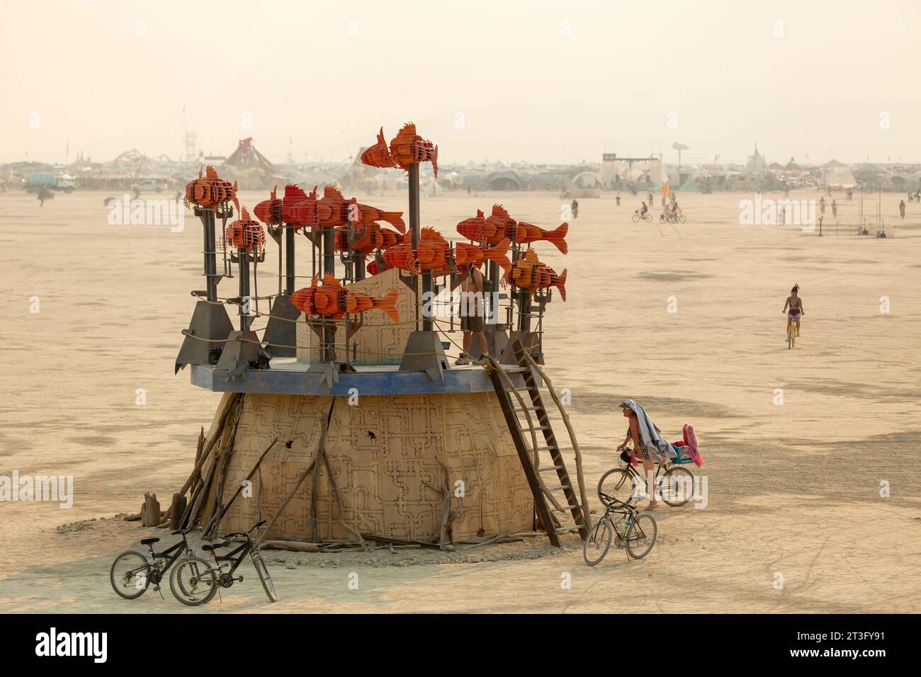 United States, Nevada, Black Rock Desert, Pershing county, Black Rock City, Burning Man festival Stock Photo