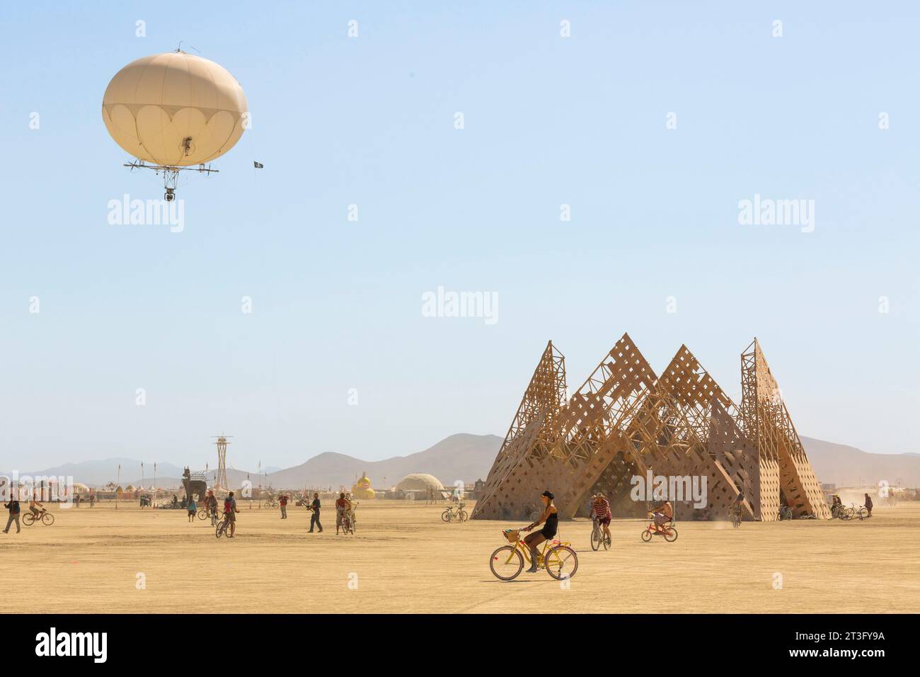 United States, Nevada, Black Rock Desert, Pershing county, Black Rock City, Burning Man festival Stock Photo