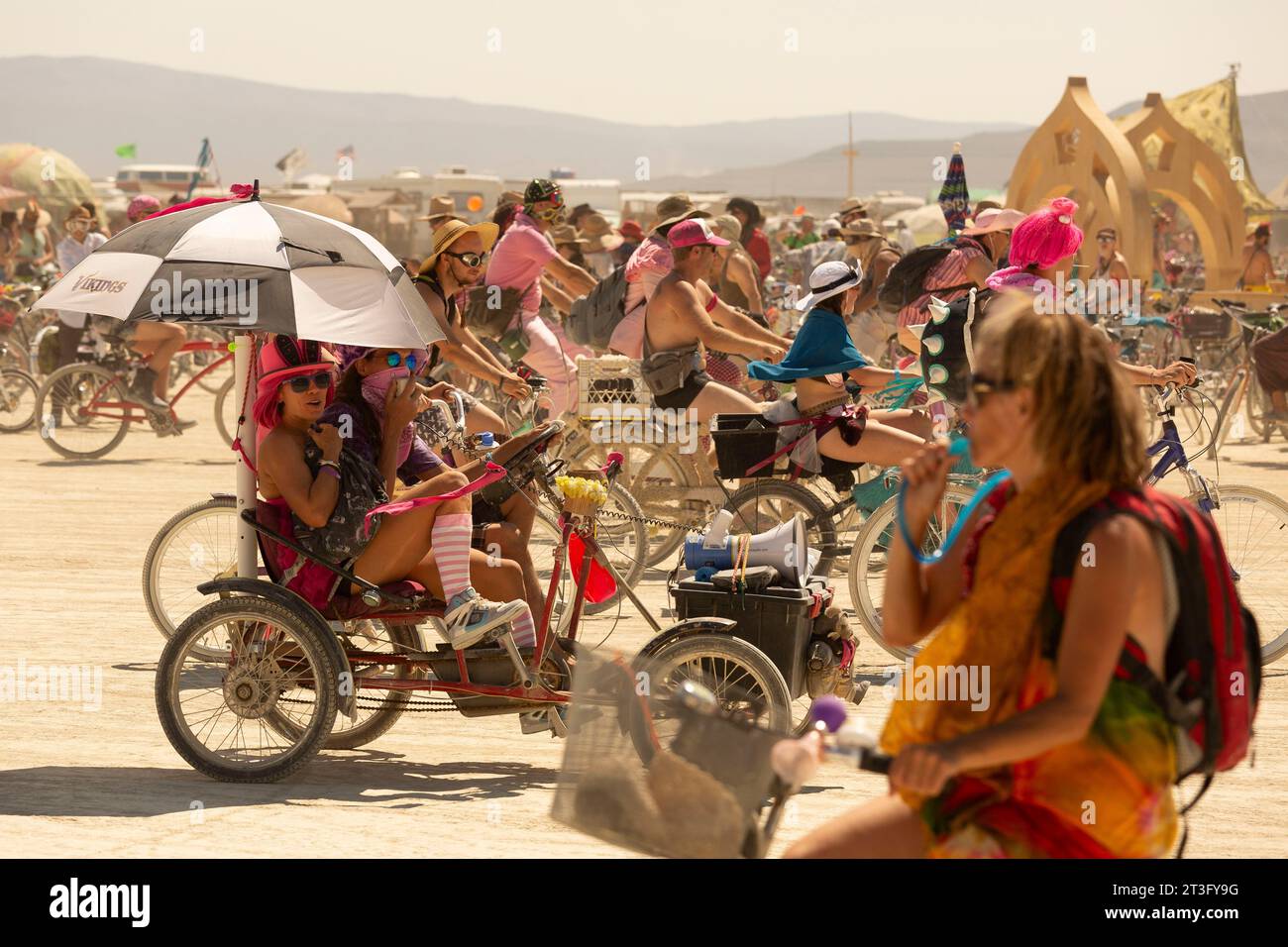 United States, Nevada, Black Rock Desert, Pershing county, Black Rock City, Burning Man festival Stock Photo