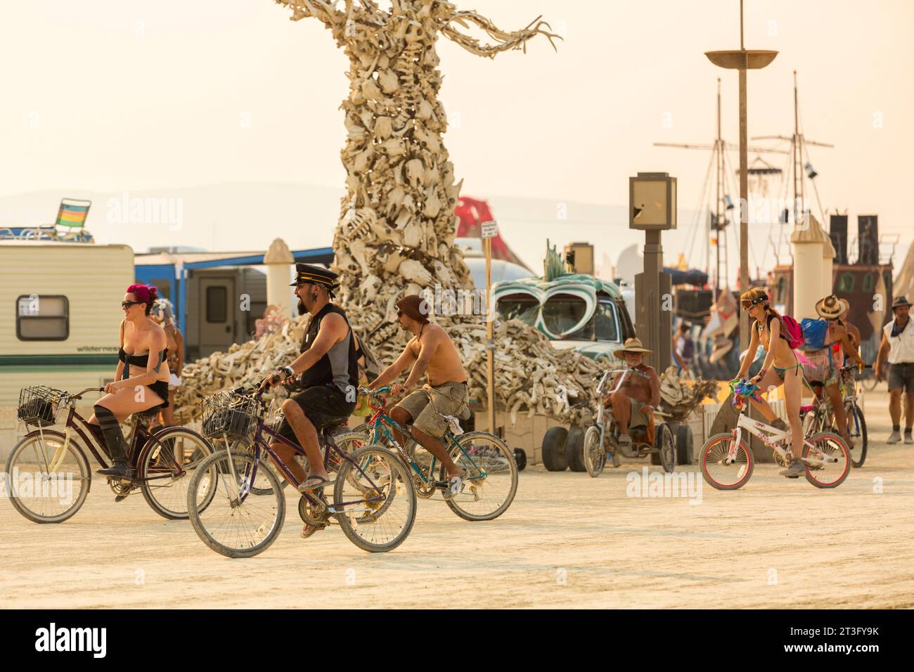 United States, Nevada, Black Rock Desert, Pershing county, Black Rock City, Burning Man festival Stock Photo