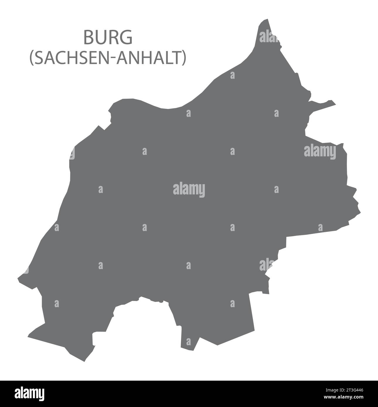 Burg German city map grey illustration silhouette shape Stock Vector