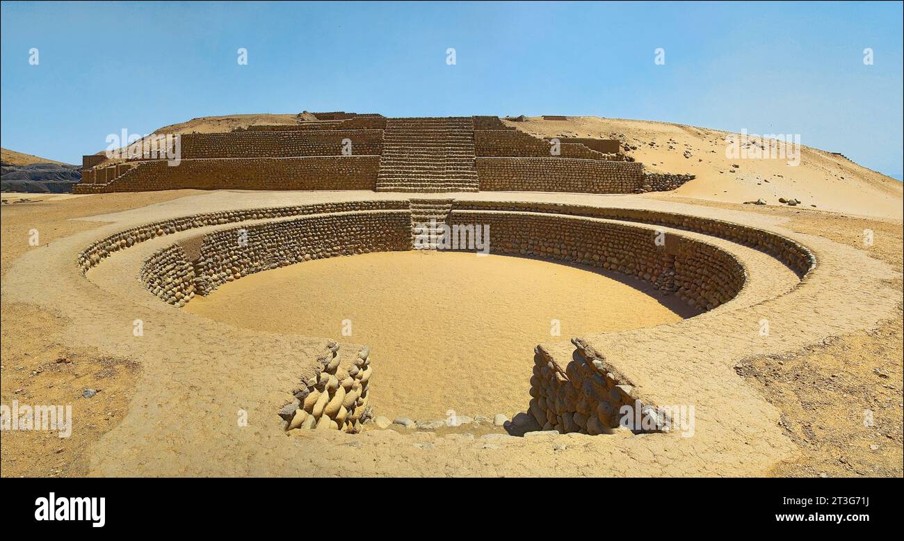 Archaeological complex of Bandurria, Lima Peru Stock Photo