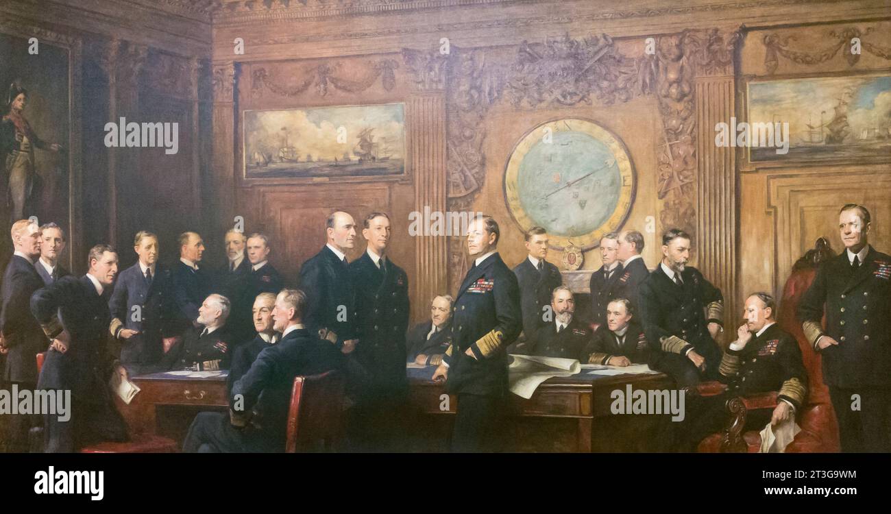 Naval officers of world war I by Sir Arthur Stockdale Cope Stock Photo