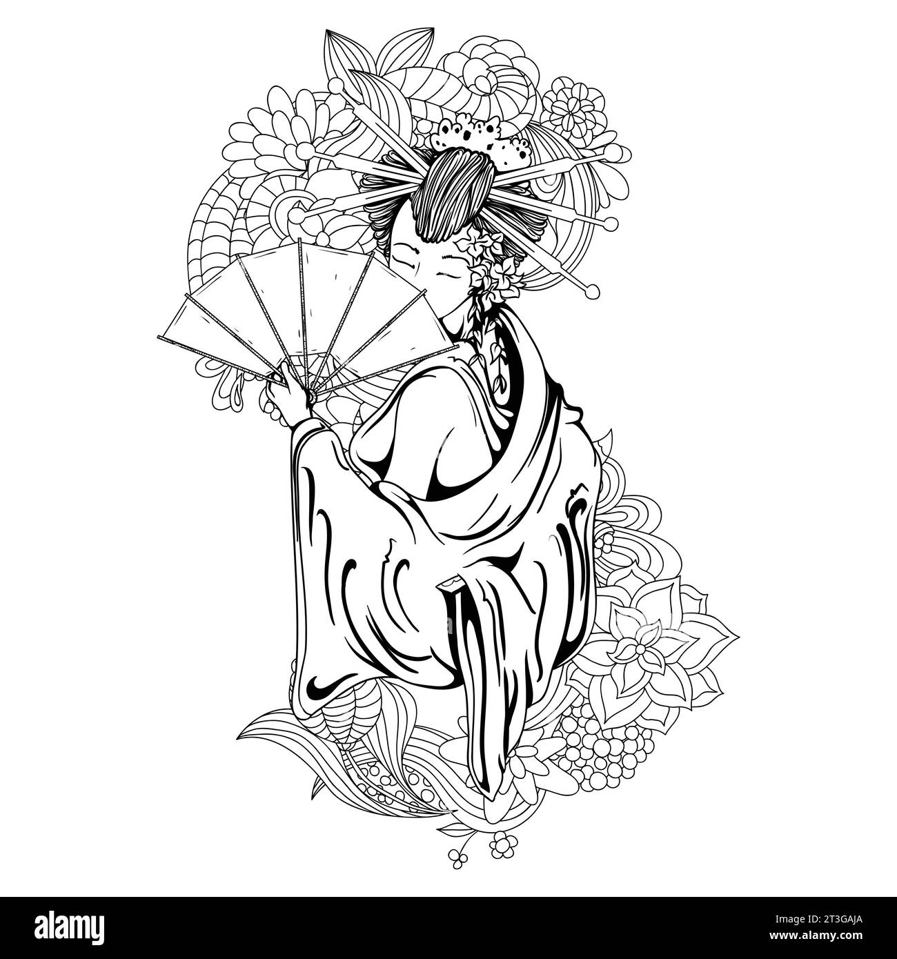 Woman geisha japan Black and White Stock Photos & Images - Alamy