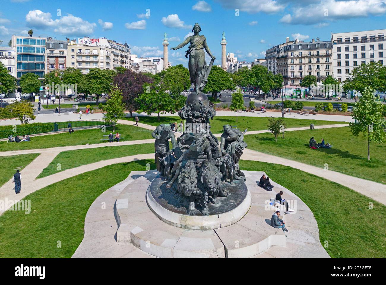 France, Paris, Nation square, the Triumph of the Republic sculpture by  Dalou Stock Photo - Alamy, image size:1300x960