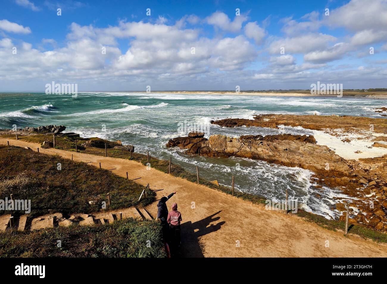 France, Finistère, Pays Bigouden, Plomeur, pointe de la Torche Stock Photo