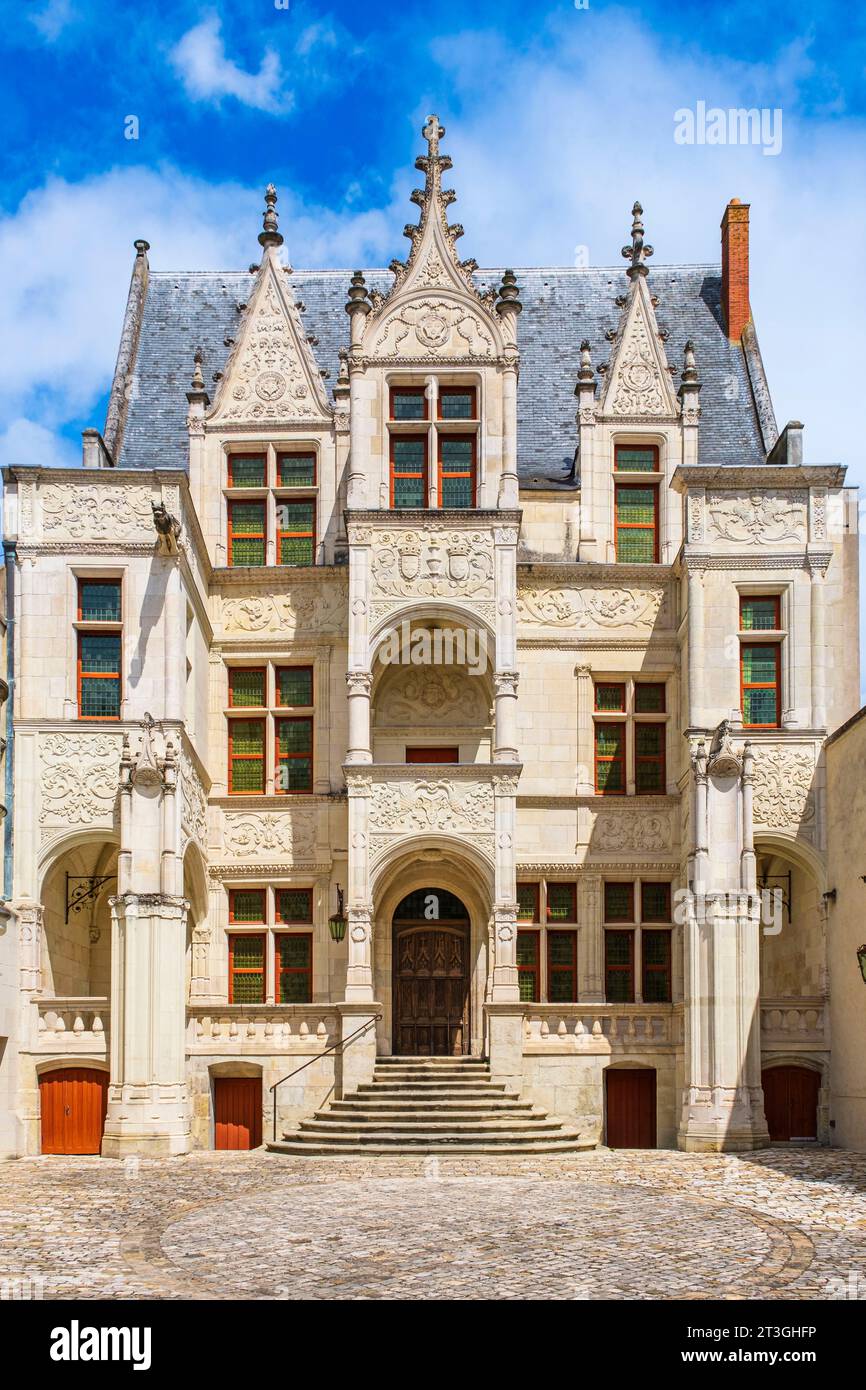 France, Indre et Loire, Tours, Vieux-Tours district, Hotel Gouin, 15th century mansion with Renaissance architecture Stock Photo
