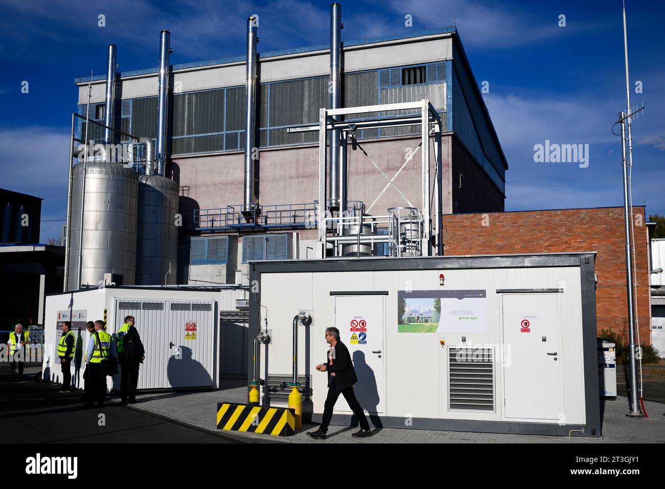Prague, Czech Republic. 25th Oct, 2023. Presentation of biomethane ...